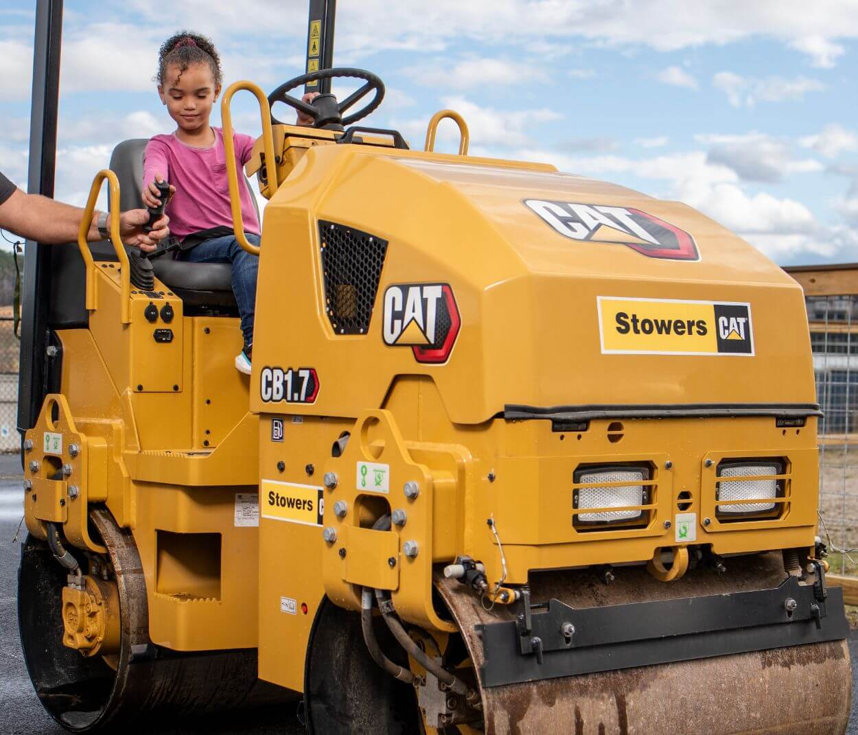 Kid operating a bulldozer